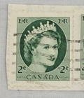 Canada Postage   Queen Elizabeth Ii   Green 2    Stamp   Posted   1954   Y71