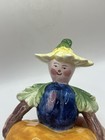 Horchow Made In Italy Ceramic Pepper Figural Lidded Jar Glossy 2pc Set