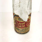 Vintage 1940s Embossed Pepsi Cola Paper Label Bottle Double Dot Long Island