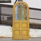 Reclaimed 36  Antique Arched Door With Slag Glass From Windsor  Ned2632