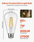 Vevor 6 Pack Edison Bulbs Led St19 7w Dimmable 800 Lumens 2700k E26 Antique