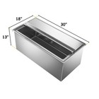 Heavy Duty 18   X 30   Stainless Steel Drop-in Ice Bin Chest-commercial Bar Sink