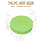 24pcs 2  Rubber Carving Blocks  Soft Linoleum Art Carving Block Round  Green