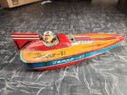 Vintage Sankei Japanese 1960 s Tinplate Tin Wind Up Crank Tempo - V1 Speedboat