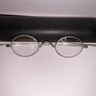 Vintage Round Wire Rim Reading Glasses Silver Tone W  Case Antique Style 