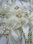 White Lazo Para Boda lasso Rope Handfasting Cord Wedding White Gold Embellishmen