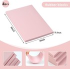 Linocut Printmaking   Stamp Carving Kit - 4pcs 4 x6  Soft Rubber Linoleum Blo   