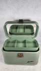 Vintage Lady Baltimore Starline Green Train Case Makeup Carry On Mirror No Key