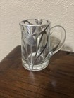 Vintage Art Nouveau Sterling Silver Overlay Glass Creamer pitcher 3 5  Tall
