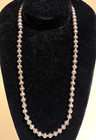 Native Navajo Pearls Sterling Silver Saucer Bench Bead 22 5  Necklace-vtg Signed