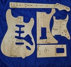 Guitar Body  Neck  pickguard Router Template Set 4standard Strat Parts 3ply Sts
