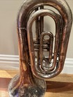 Vintage 3 Valve Kanstul Usa Marching Trombone   Flugelbone -used  Silver Finish