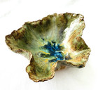 Lovely Studio Art Handkerchief Bowl Clay Pottery Ceramic Signed By Designer