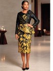 24w Plus Ashro Brown Formal Wedding Church Party Donisha Bow Sheath Dress
