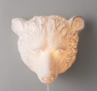 Restoration Hardware Baby   Child Bear Head Porcelain Nightlight Wall Lamp