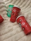 Lot Starbucks Plastic Tumbler Reusable Red Cup Day Holy Berry Green 16oz Grande 
