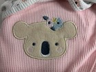 Nwt Just Born Pink White Koala Bear Floral Flower Thermal Receiving Baby Blanket