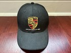 Porsche Motorsport Crest Black Adjustable Baseball Cap Outdoor Racing Hat Nwot