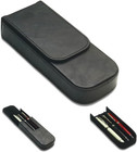 Pu Leather Triple Pen Case Pencil Pouch Holder For Three Fountain Ballpoint Roll