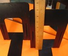 Vtg Mid Century Metal Bookends Industrial Library School  5 5  Tall
