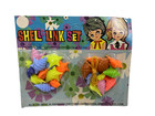 Four Sets 1970s Vintage Plastic Shell Charms  Hong Kong Famus Brooklyn Ny