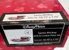 Disney Parks Santa Mickey Mouse Christmas Cookies Plate   Mug Set Rare