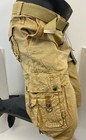 Mens Steintex Cargo Shorts Khaki Lava Wash Mma 32 34 36 38 40 42 44 Black Label