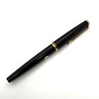 Montblanc Fountain Pen 14k Gold Nib Extra Fine Black Metal Used Japan
