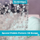 Eva Pvc Free Heavy Duty Shower Curtain Liner 72 X 72 In W hooks 3d Pebble Design