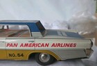 Vintage Ford Fairlane Pan American Airlines Tin Friction Car 10 5 Nice Shape