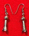 Vintage Navajo Handmade Sterling Silver Squash Blossom Earrings  Ca  1970-90s