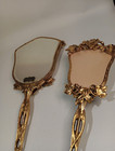 Vintage Stylebuilt Accessory 24k Gold Plated  Mirror   Brush 3d Ivy Leafs Vanity