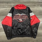 Vintage Dale Earnhardt Nascar Jacket Mens Large Black Racing 3 Car Nutmeg 90s