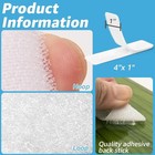 Art3d 8 Sets Hook   Loop Tape  1 x4  Double-sided Adhesive Strips  Heavy Duty Wh