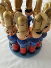 Antique Toy Skittle Set Wooden French Soldiers Figural Bowling Pins Or Skittles