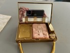 Vtg Unused Evans Compact Carryall - Cigarette Coin Mirror Comb Lipstick Powder