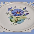 Set Of 4white Salad Plate Blue yellow Flower Gold Reticulated Border No Stamp 