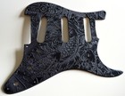 Custom Black Koi Textured Pickguard - Fits Fender Stratocaster - Usa Made