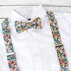 Men s Cotton Floral Suspenders And Bow Tie Set For 42 Inch 71-navy Coral