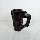 Hand Carved Wood Mug Stein Rustic Decor Beer Pegged Renaissance Made In Spain