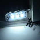 1pc Mini Portable 3 Led Bright Usb Night Light Lamp Bulb For Pc Laptop Reading 