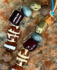 Native American Old Agate Necklace  Trade Beads  Bodhi Seed