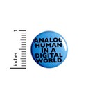 Vintage 80s 90s Style Pin Button Analog Human 80s 90s Style Button Pin 1  91-2
