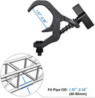 Truss Clamp Stage Lights Clamps Black  4pcs Hilite Heavy Duty 330lb 1 57-2 36 In