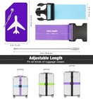 4 Pack Luggage Straps Luggage Tags Set  Adjustable 70 87 Inch Suitcase Belts    