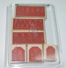  6  Vintage Stampin  Up  Festive Favorites Wood Rubber Christmas Stamps Set