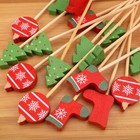 Christmas Decor Bamboo Food Garnish Picks Skewers - Various Sizes And Amounts