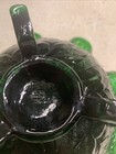 Fenton Carnival Glass Footed Bowl Lions Green No Chip cracks