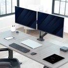 Vivo Pneumatic Arm Dual Ultrawide Monitor Desk Mount  Fits Up To 35  Screens