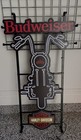 Budweiser Harley Davidson Motorcycle Bar Sign Nib  Rare  Ship Same Day 